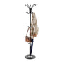 Freestanding Coat Rack, Metal Coats Rack Stand with Umbrella Holder, Stable Marble Base & 14 Hooks, Hall Coat Tree for Entryway, Bedroom, Living Room, Stylish Coats Hanger for Hats, Scarves, Bag