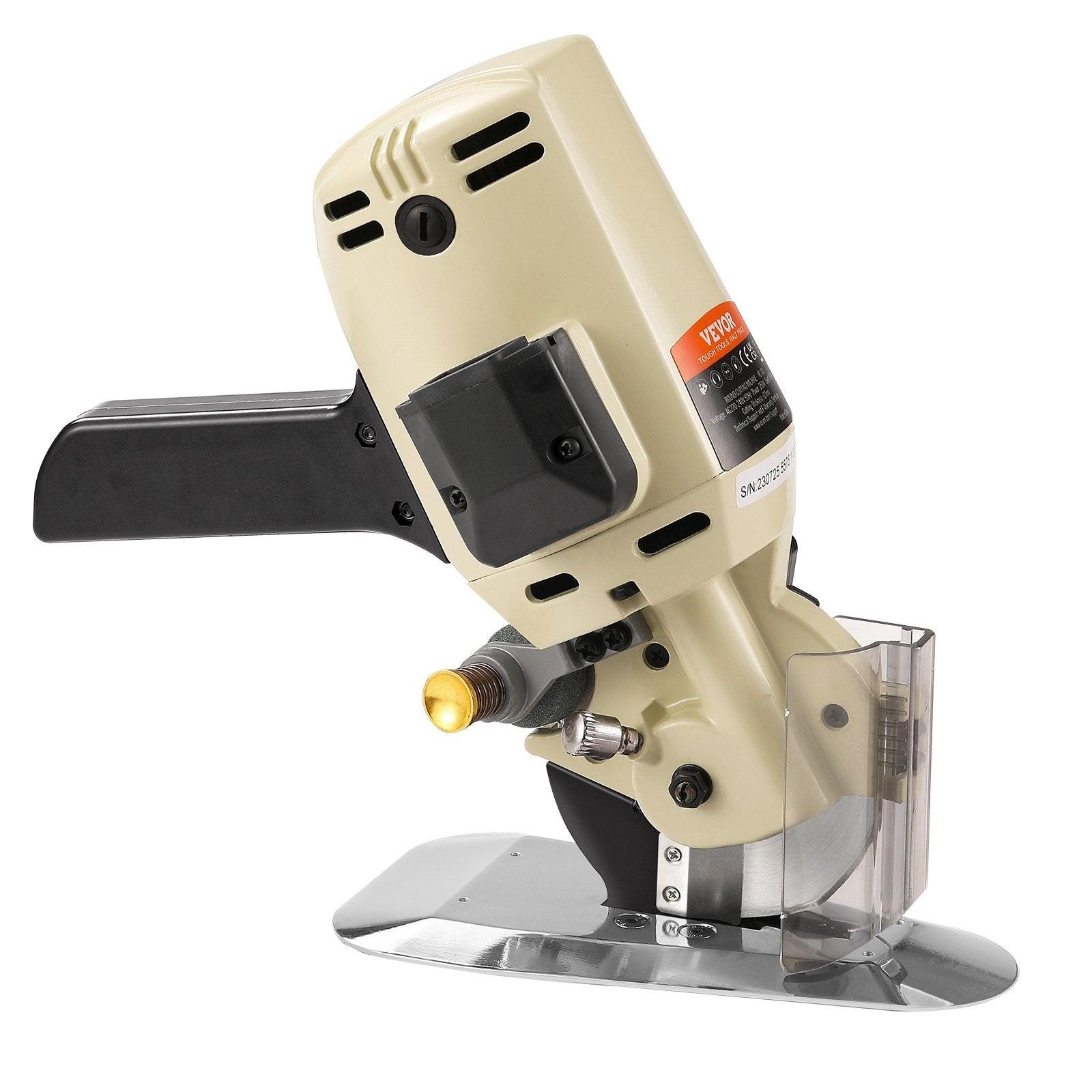 Fabric Cutter, 250W Electric Rotary Fabric Cutting Machine, 1.1" Cutting Thickness, Octagonal Knife, with Replacement Blade and Sharpening Stones, for Multi-Layer Cloth Fabric Leather.