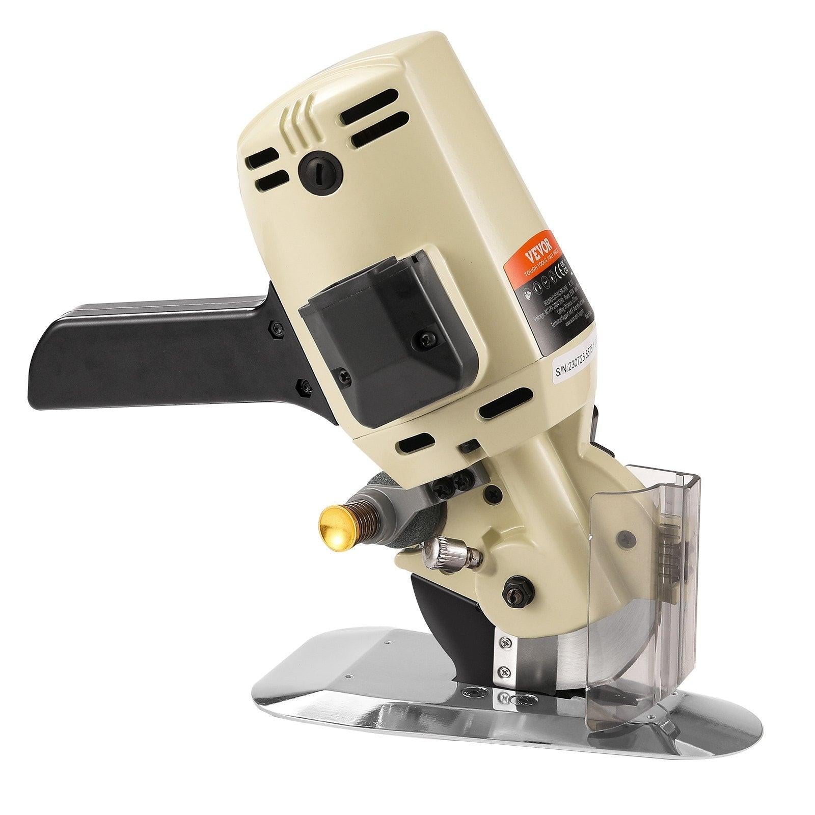 Fabric Cutter, 250W Electric Rotary Fabric Cutting Machine, 1.1" Cutting Thickness, Octagonal Knife, with Replacement Blade and Sharpening Stones, for Multi-Layer Cloth Fabric Leather.