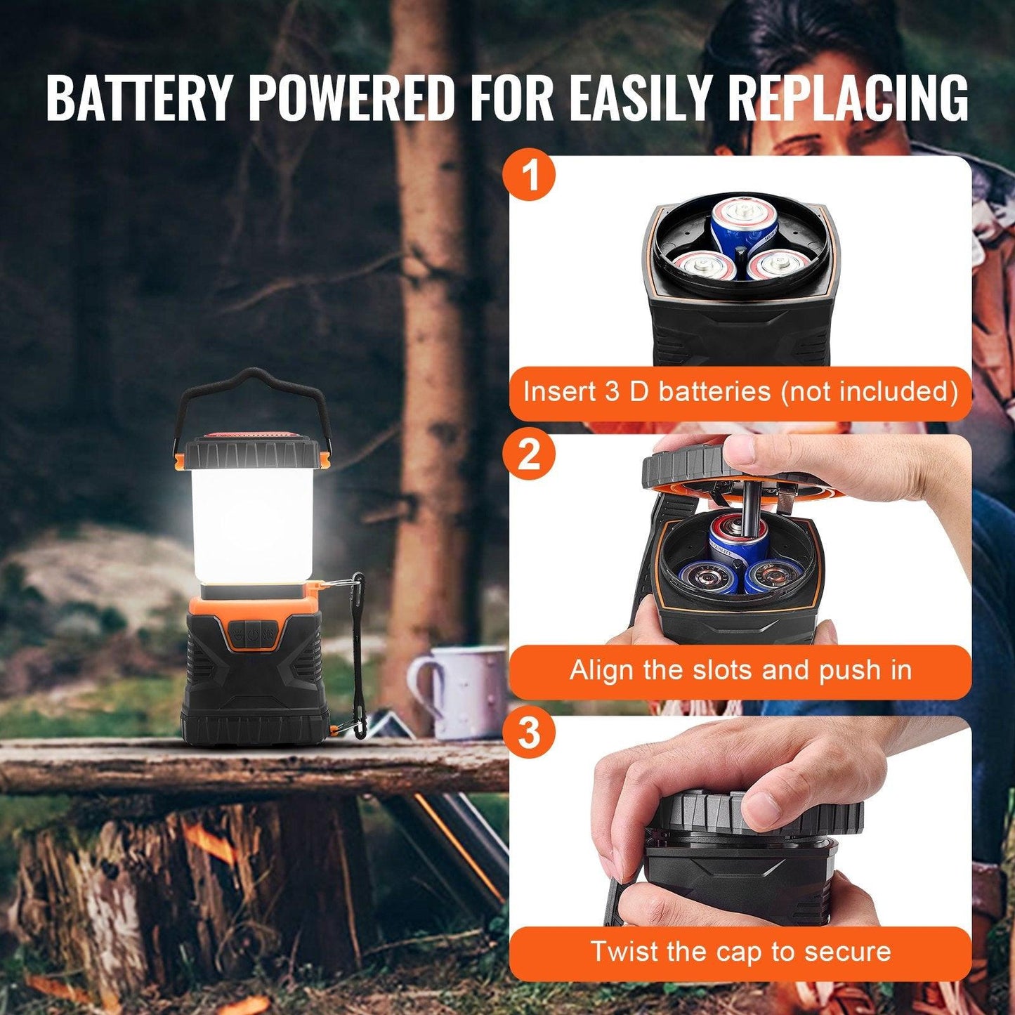 LED Camping Lantern Battery Powered All-in-one for Exceptional Experience.