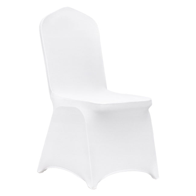 Stretch Spandex Folding Chair Covers, Universal Fitted Chair Cover, Removable Washable Protective Slipcovers, for Wedding, Holiday, Banquet, Party, Celebration, Dining (12PCS White) Hover Image