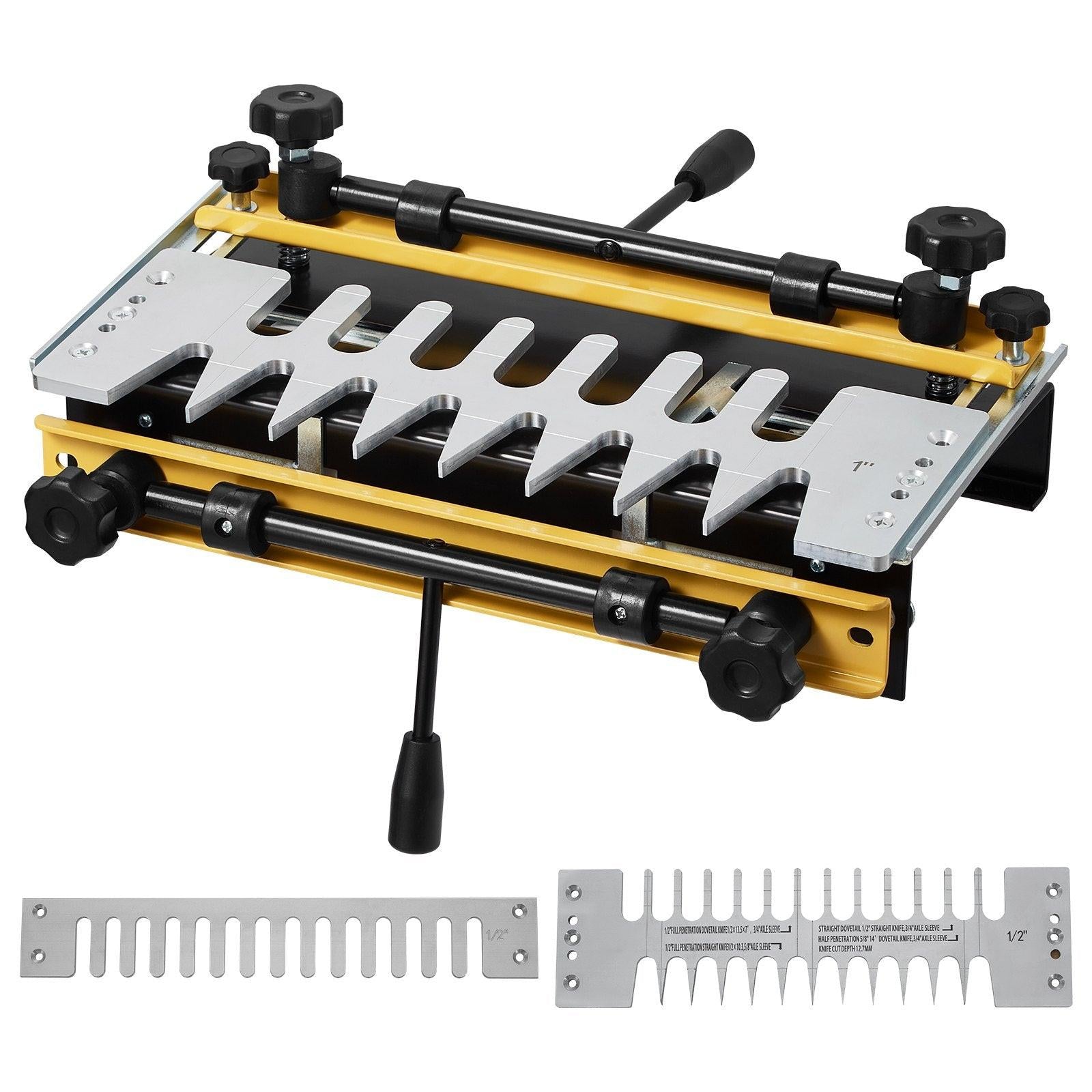 Dovetail Jig, 310 mm Width, Dove Tailing Router Jigs with 4 Router Bits & 6 Templates, Precise Alignment Dove Tail Jig, Mortise and Tenon Woodworking Tools for Furniture & Wood Cabinet Making.