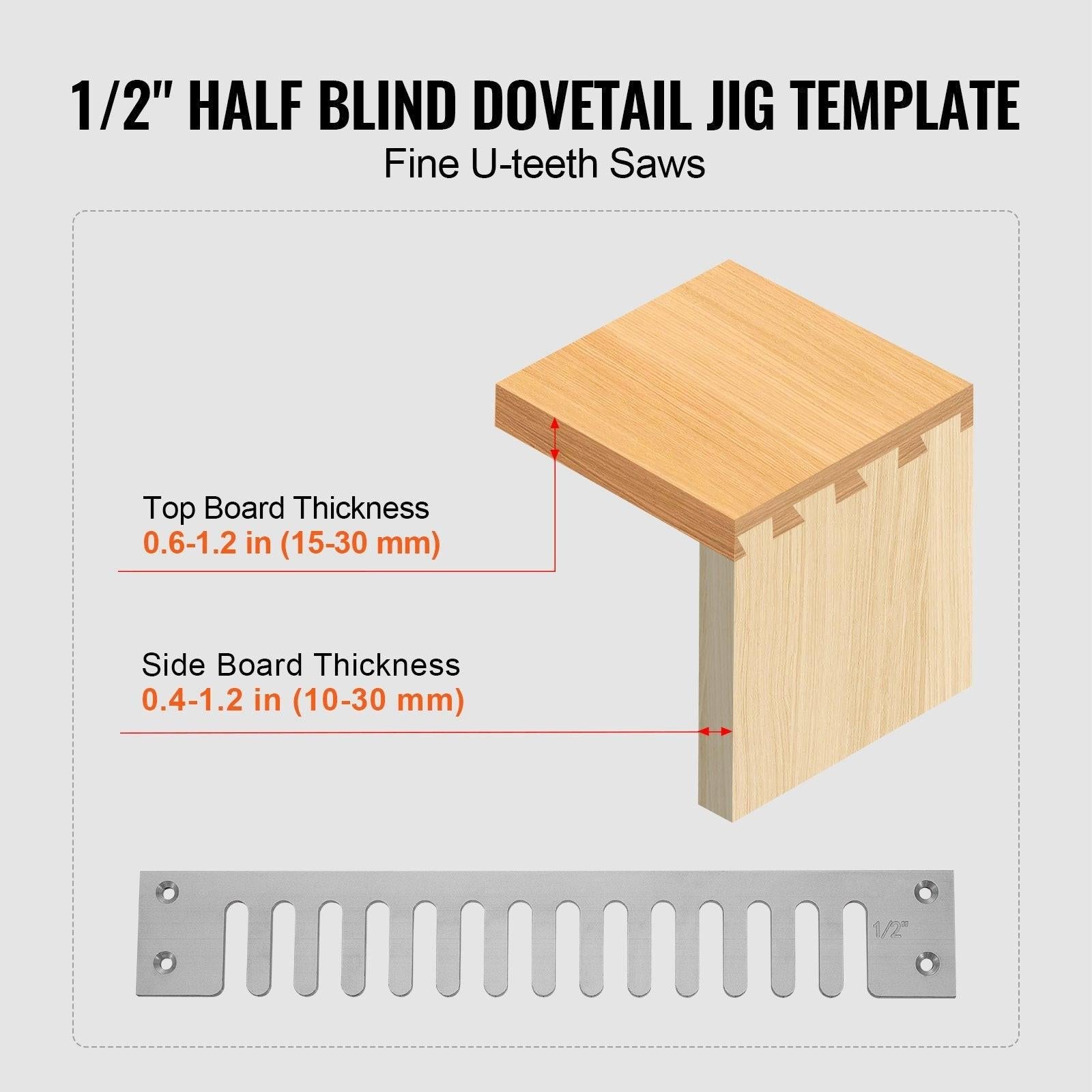 Dovetail Jig, 310 mm Width, Dove Tailing Router Jigs with 4 Router Bits & 6 Templates, Precise Alignment Dove Tail Jig, Mortise and Tenon Woodworking Tools for Furniture & Wood Cabinet Making.