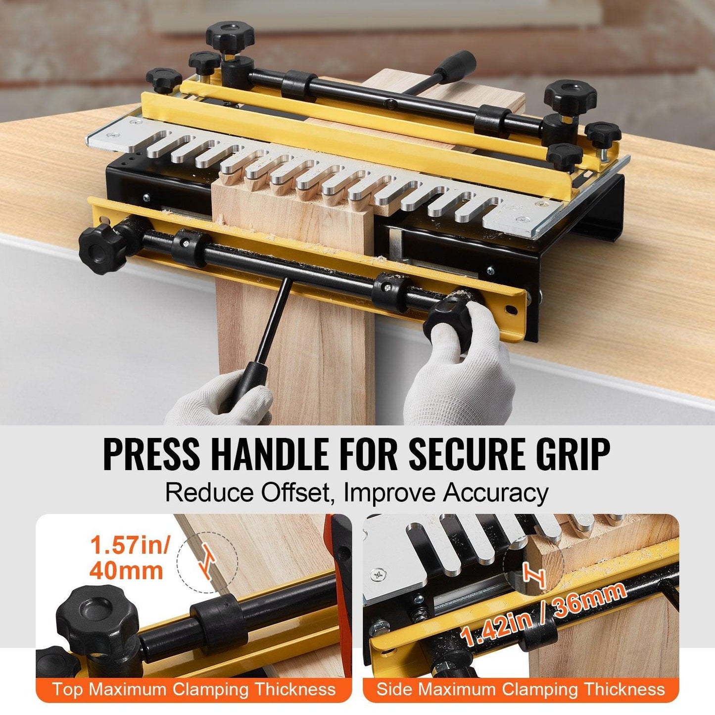 Dovetail Jig, 310 mm Width, Dove Tailing Router Jigs with 4 Router Bits & 6 Templates, Precise Alignment Dove Tail Jig, Mortise and Tenon Woodworking Tools for Furniture & Wood Cabinet Making.