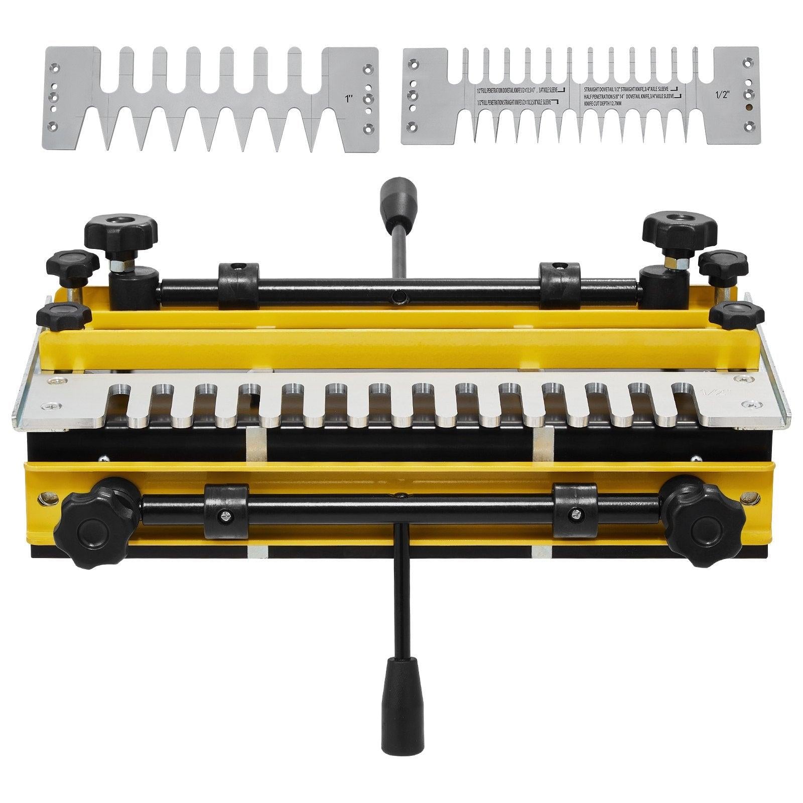Dovetail Jig, 310 mm Width, Dove Tailing Router Jigs with 4 Router Bits & 6 Templates, Precise Alignment Dove Tail Jig, Mortise and Tenon Woodworking Tools for Furniture & Wood Cabinet Making.