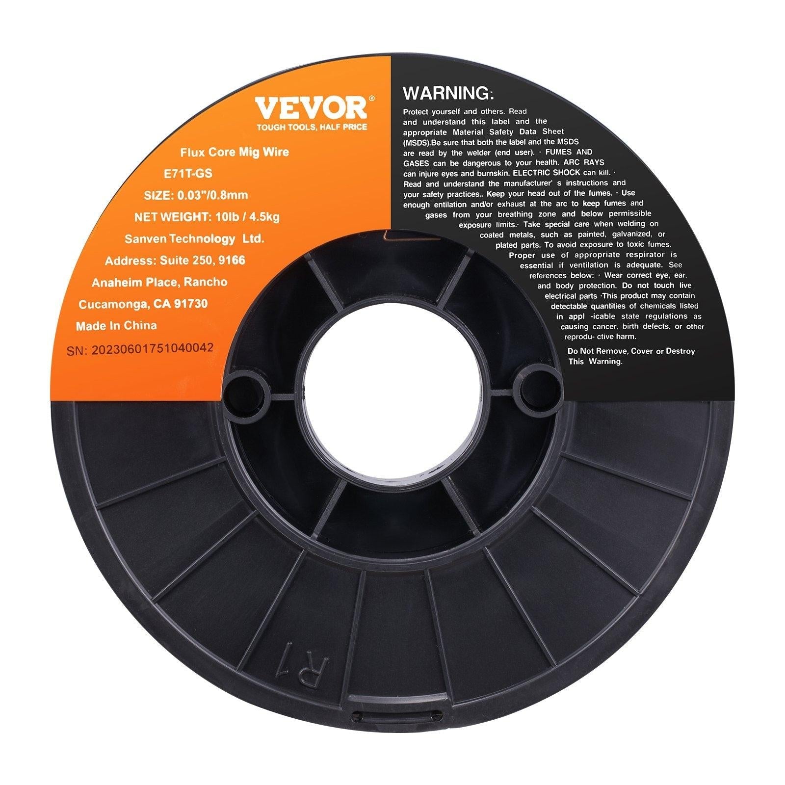 Flux Core Welding Wire, E71T-GS 0.030-inch 10LBS, Gasless Mild Steel MIG Welding Wire with Low Splatter for All Position Arc Welding and Outdoor Use.