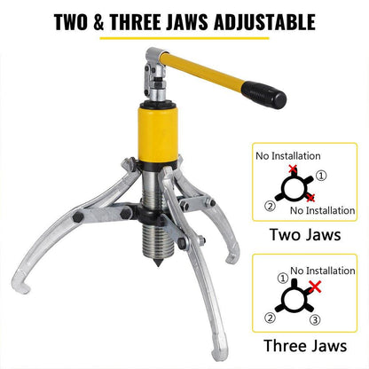 Hydraulic Gear Puller, 15 Ton Max. Capacity Hydraulic Puller, 2 or 3 Jaws Bearing Hub Separator, 3.9"- 11.8" Hydraulic Puller Separator Tool for Pulling Hubs, Flanges, Gears, Bearings.