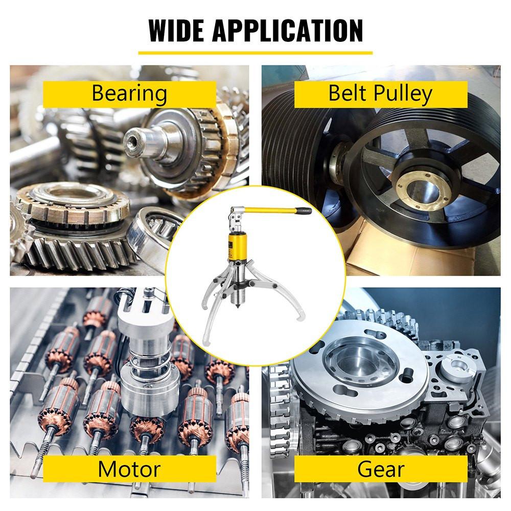 Hydraulic Gear Puller, 15 Ton Max. Capacity Hydraulic Puller, 2 or 3 Jaws Bearing Hub Separator, 3.9"- 11.8" Hydraulic Puller Separator Tool for Pulling Hubs, Flanges, Gears, Bearings.