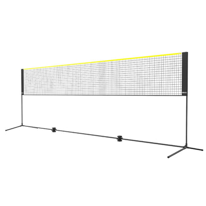 Badminton Net, Height Adjustable Volleyball Net, 17ft Wide Foldable Pickleball Net, Portable Easy Setup Tennis Net Set with Poles, Stand and Carry Bag, for Kids Backyard Game Indoor Outdoor Use.
