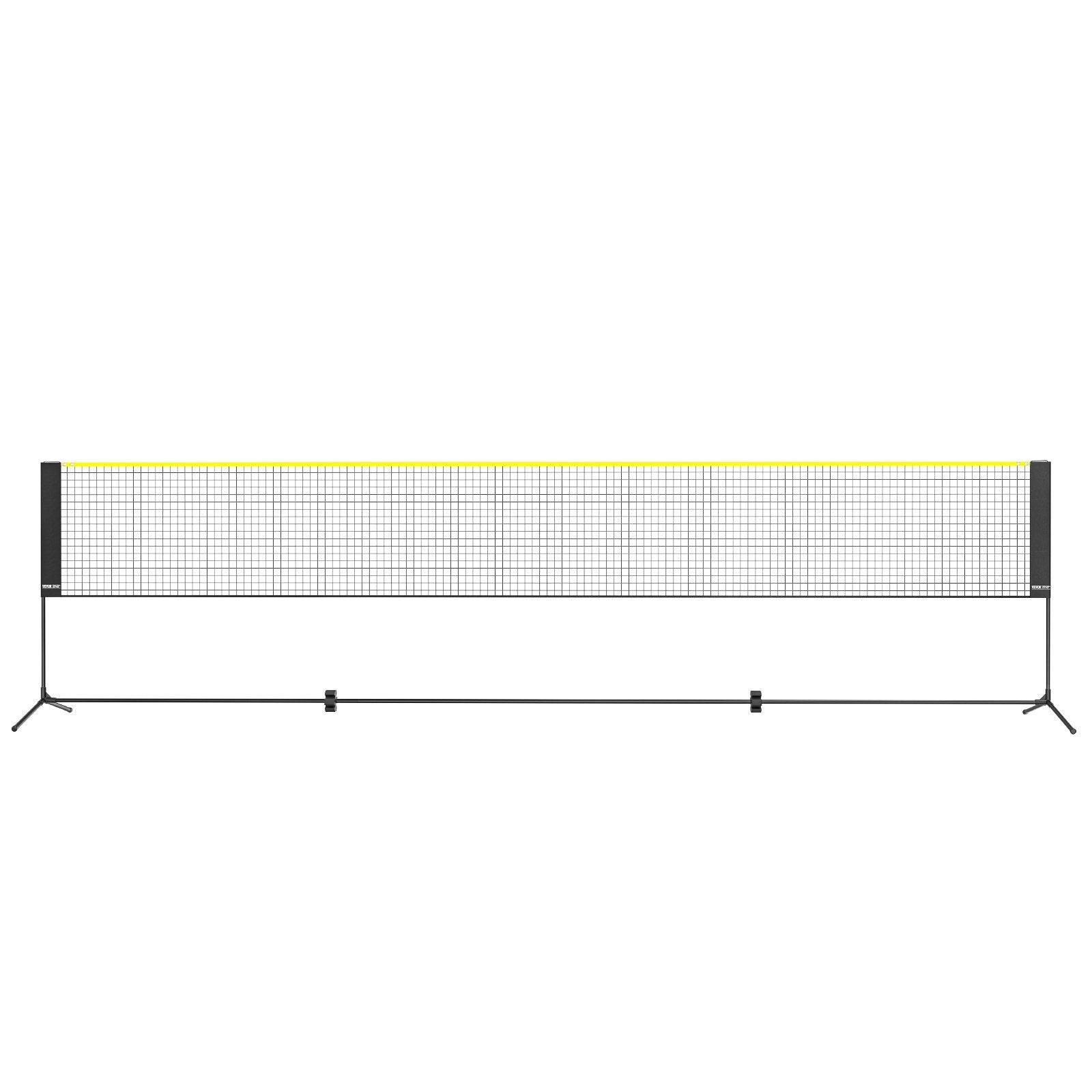 Badminton Net, Height Adjustable Volleyball Net, 17ft Wide Foldable Pickleball Net, Portable Easy Setup Tennis Net Set with Poles, Stand and Carry Bag, for Kids Backyard Game Indoor Outdoor Use.