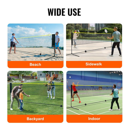20ft Badminton Net Set Outdoor Portable Volleyball Pickleball Tennis Net.
