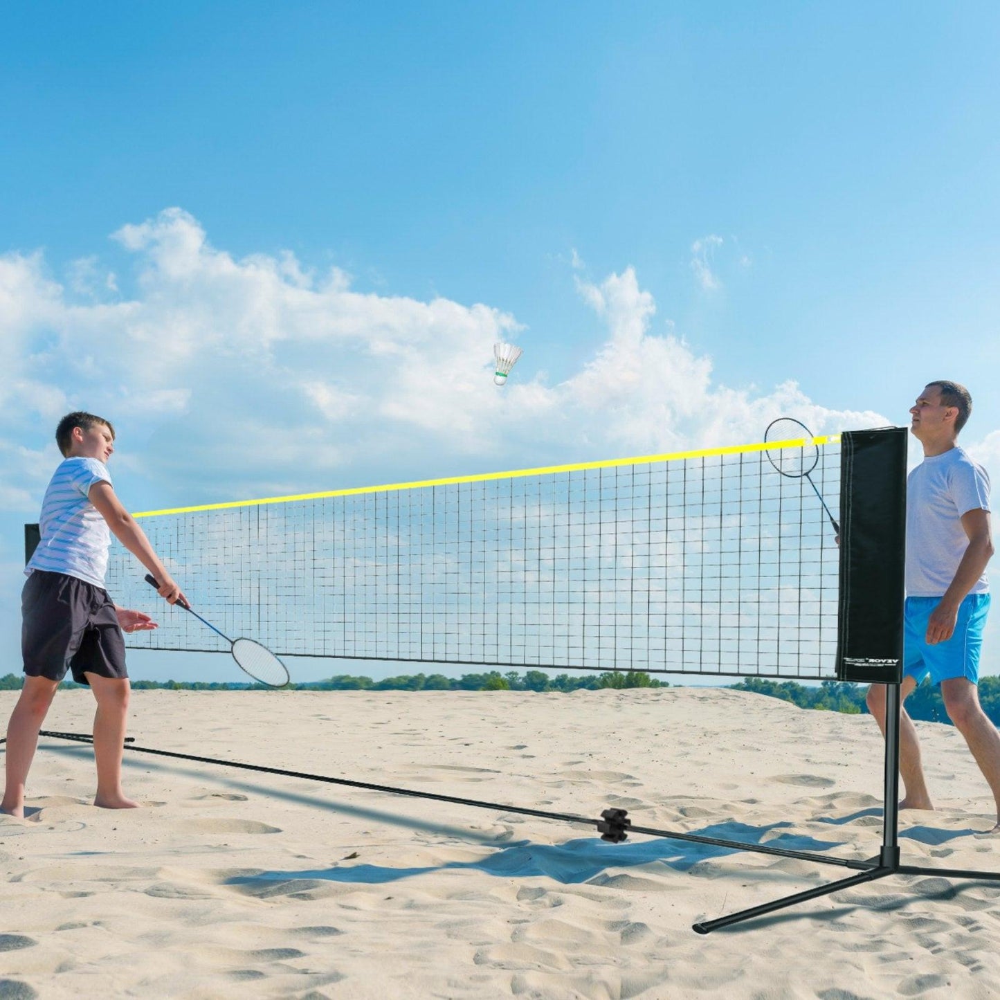 20ft Badminton Net Set Outdoor Portable Volleyball Pickleball Tennis Net.