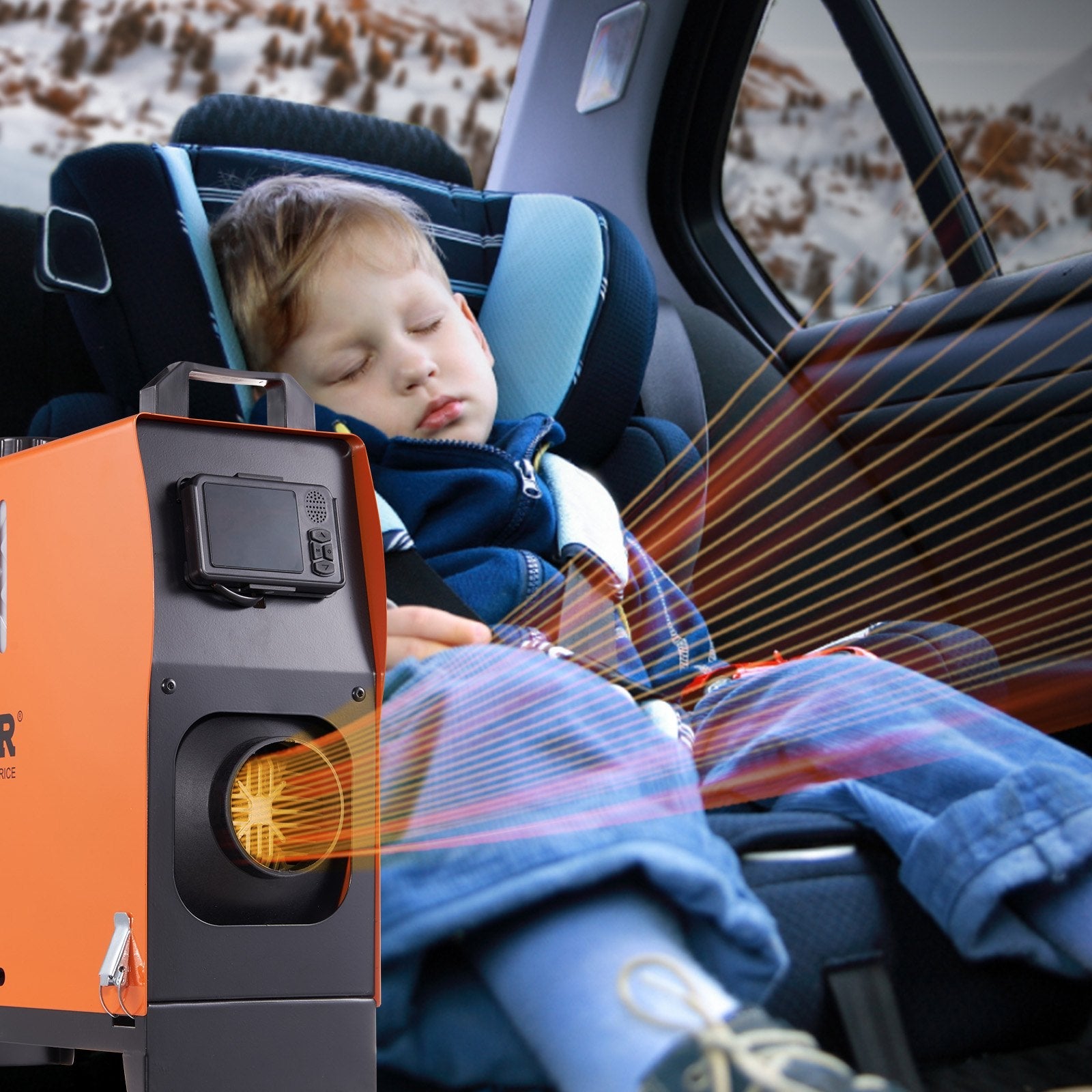 8 KW Diesel Air Heater, Bluetooth App Control All-on-one Diesel Heater with Automatic Altitude Adjustment, Remote Control and LCD, Portable Parking Heater for Home RV Trailer Camper Van Boat.