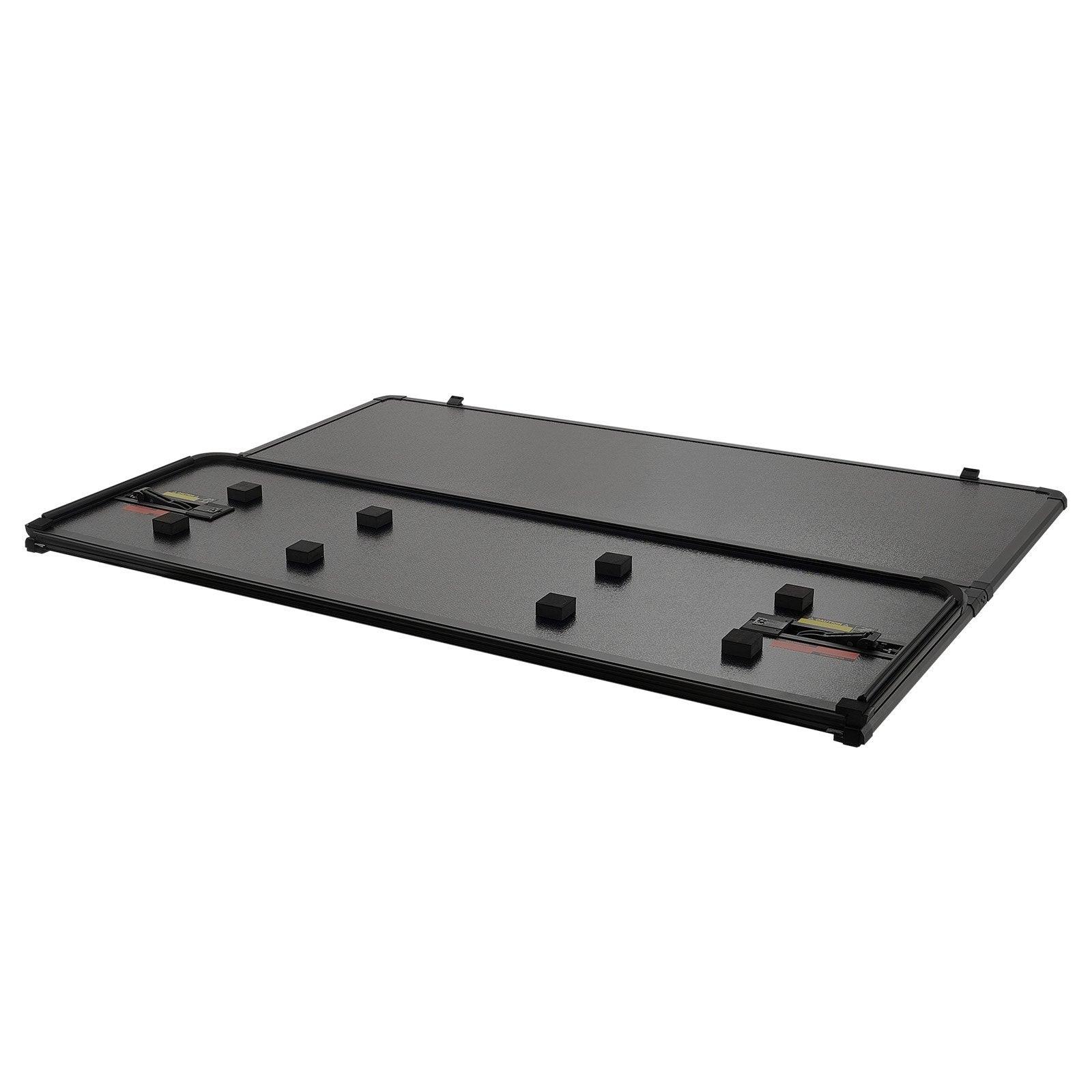 Tri-Fold Truck Bed Tonneau Cover, Compatible with 2015-2024 Ford F-150, 2004 mm Bed, Only Fit 2004 x 1656 mm Inside Bed, 181.4 kg Load Capacity with Built-in LED Light, Quick Folding, Black.