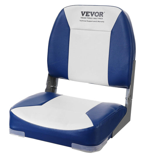 Boat Seat Low Back Fold-Down Fishing Boat Chair with Sponge Padding 2 Pack.
