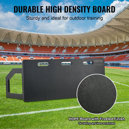 Soccer Rebounder Board, 100x40 cm Portable Soccer Wall with 2 Angles Rebound, Foldable HDPE Kickback Rebound Board, Soccer Training Equipment for Kids and Adults, Passing & Shooting Practice.