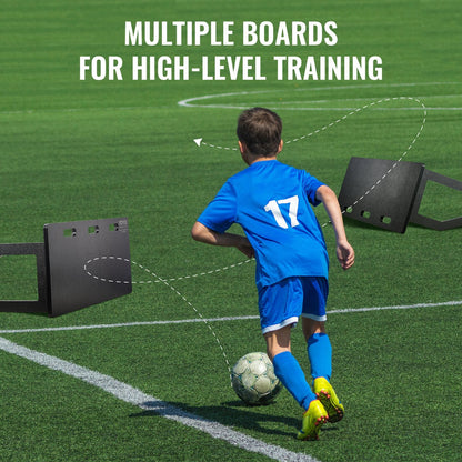 Soccer Rebounder Board, 100x40 cm Portable Soccer Wall with 2 Angles Rebound, Foldable HDPE Kickback Rebound Board, Soccer Training Equipment for Kids and Adults, Passing & Shooting Practice.