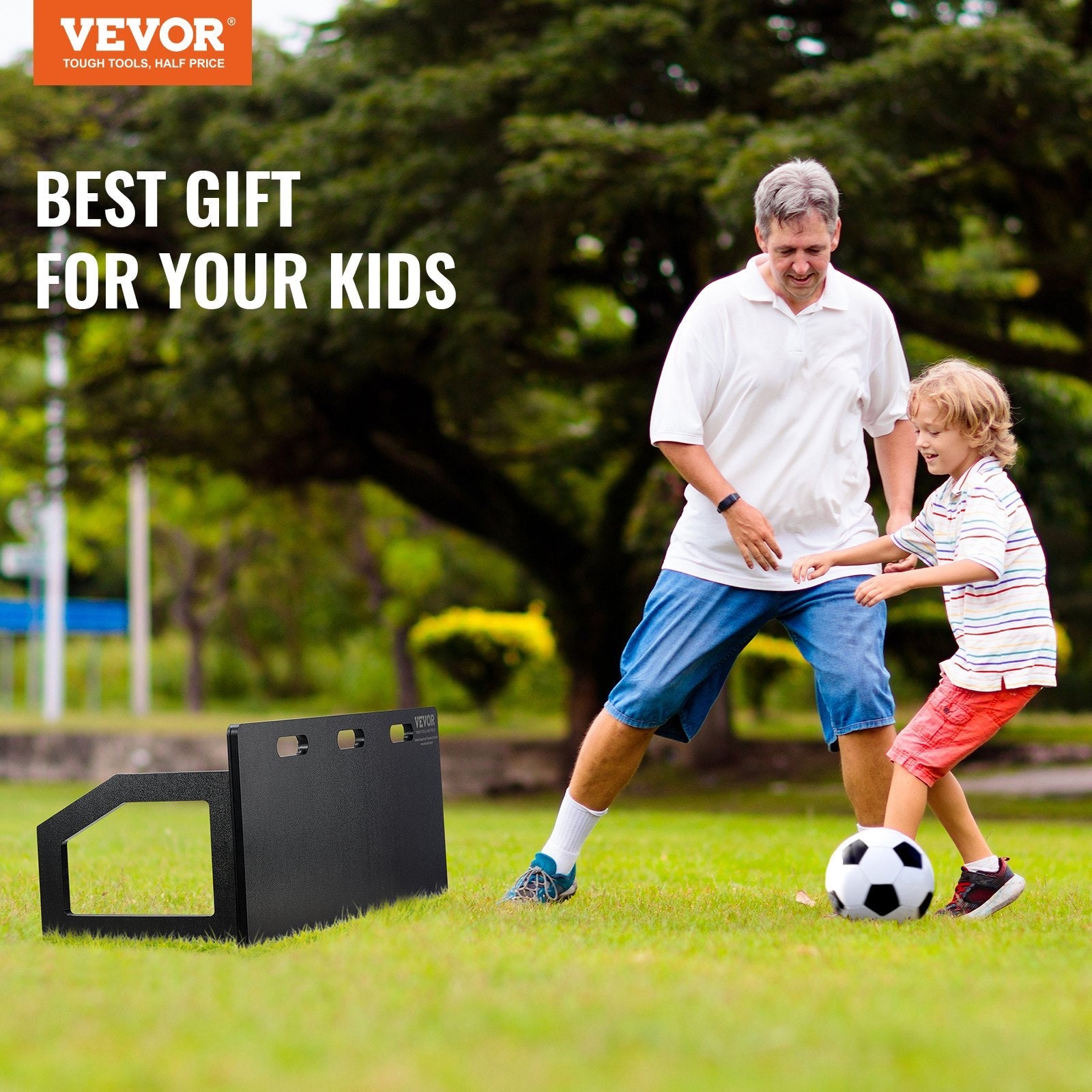 Soccer Rebounder Board, 100x40 cm Portable Soccer Wall with 2 Angles Rebound, Foldable HDPE Kickback Rebound Board, Soccer Training Equipment for Kids and Adults, Passing & Shooting Practice.