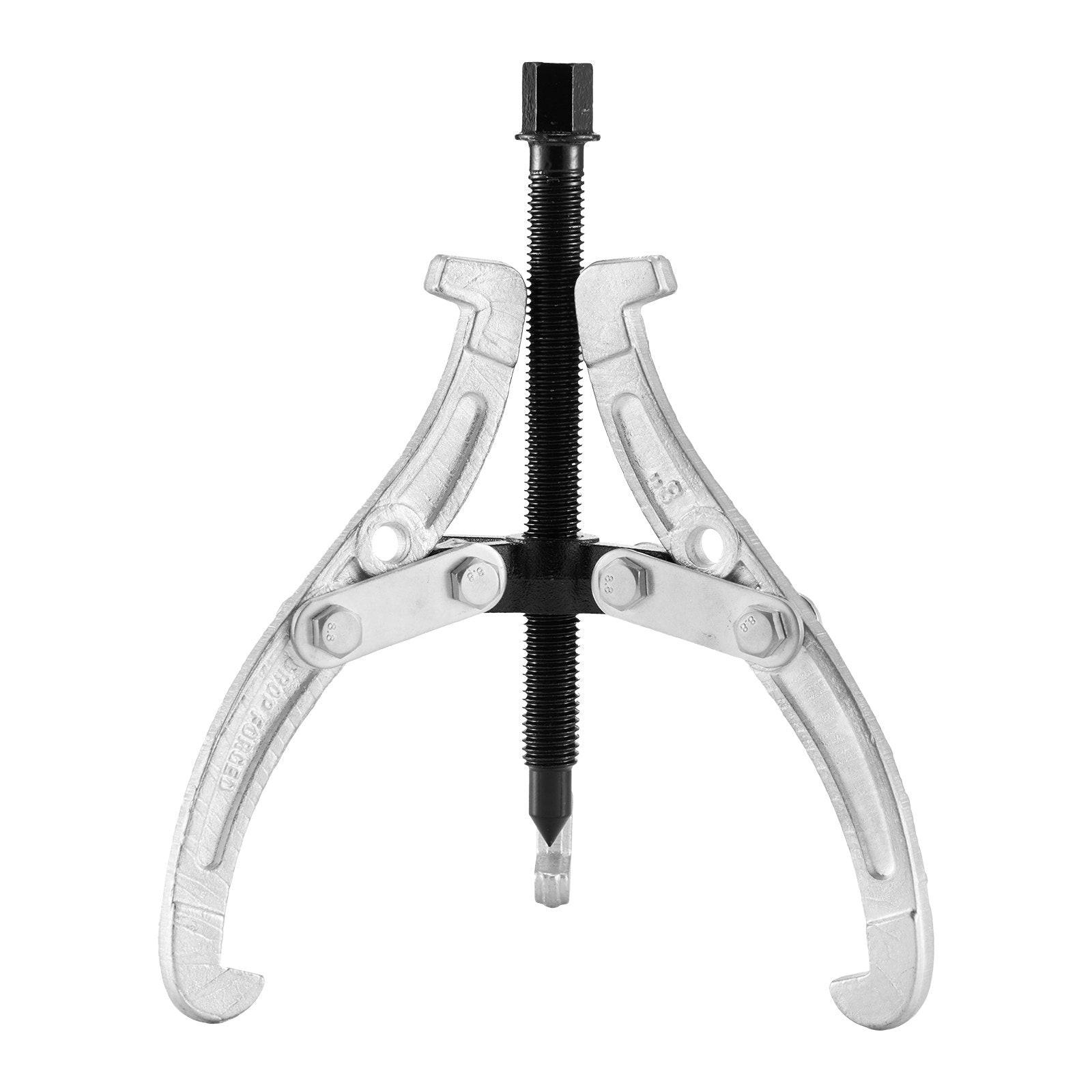 Gear Puller Set, 76.2 mm/101.6 mm/152.4 mm/203.2 mm 3 Jaw Bearing Puller with Reversible Jaws, 2 Jaw/3 Jaw Pulley Puller, 4 PCS Bearing Puller Tool Kit for Pulley Gear Bearing Flywheel Removal.