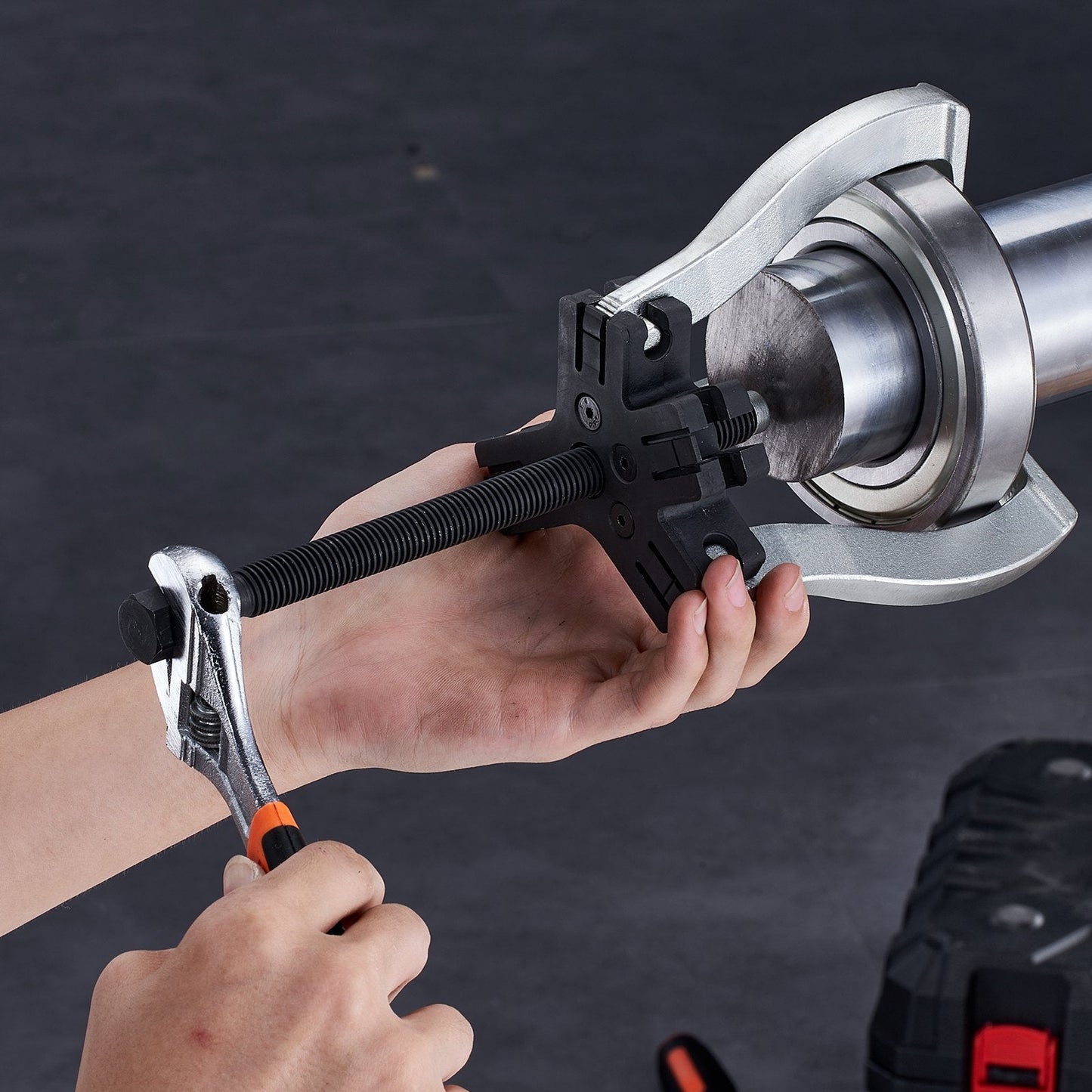 Gear Puller Set, 3" and 7" Puller Kit, 3 Jaw Gear Bearing Flywheel Pulley Removal Tool, 2 or 3 Reversible Jaws Wheel Puller, Vertically and Horizontally, External and Internal, 2-Piece