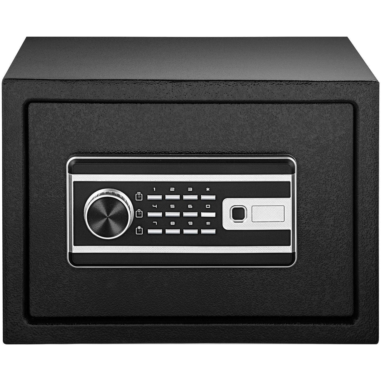 Safe Box, 0.8 CU.FT Fingerprint Safe Box for Money w/ 2 Keys & Digital Keypad, Q235 Steel Safe Box for Storing Cash, Jewelry, Pistols, Documents, Watches in Home & Office & Hotel.