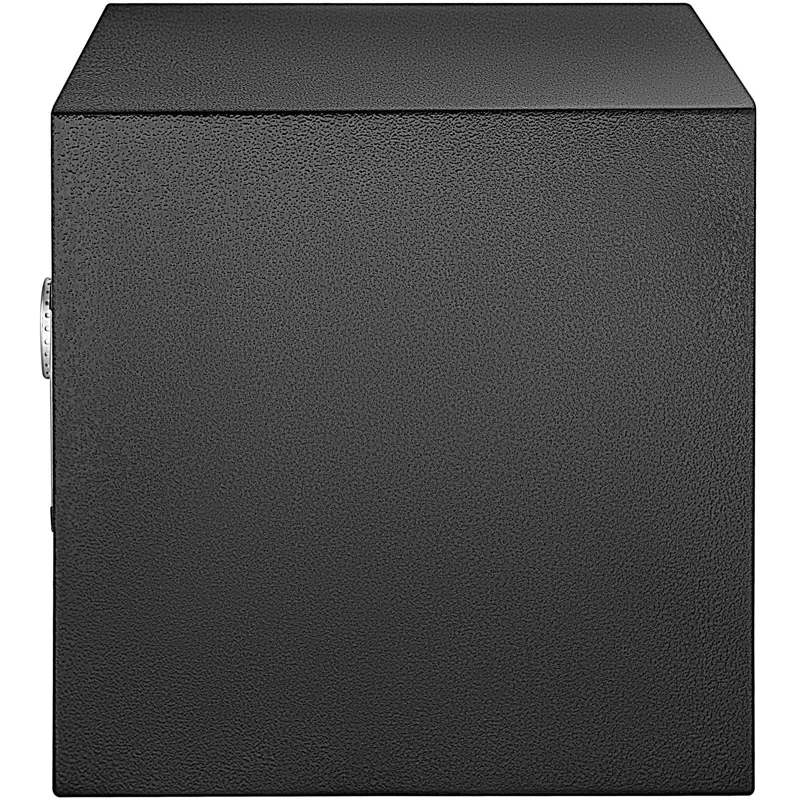 Safe Box, 0.8 CU.FT Fingerprint Safe Box for Money w/ 2 Keys & Digital Keypad, Q235 Steel Safe Box for Storing Cash, Jewelry, Pistols, Documents, Watches in Home & Office & Hotel.