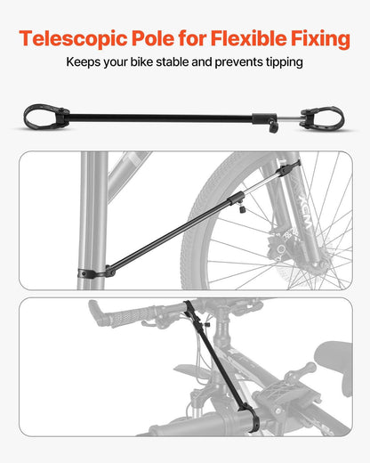 Bike Repair Stand, 38.56 kg Heavy-duty Bicycle Work Stand with 1035-1630 mm Adjustable Height & Magnetic Tool Tray, Foldable Bicycle Maintenance Rack, Shop Home Mechanics for Mountain & Road Bike.