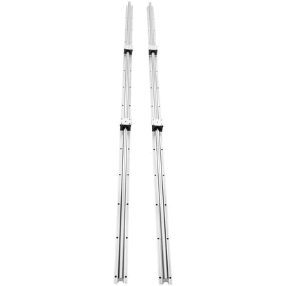 Linear Guide Rail Set, SBR20 2200mm, 2 PCS 86.6 in/2200 mm SBR20 Guide Rails and 4 PCS SBR20UU Slide Blocks, Linear Rails and Bearings Kit for Automated Machines DIY Project CNC Router Machines.