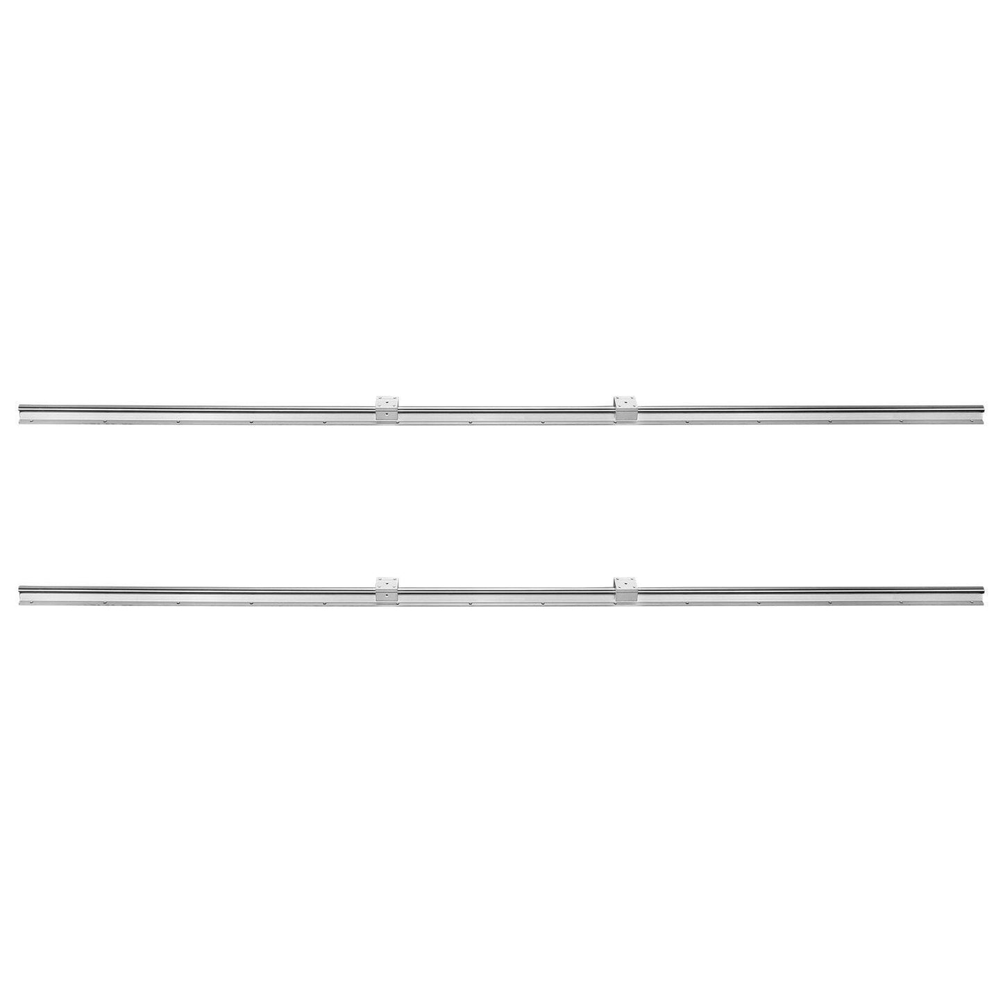 Linear Guide Rail Set, SBR20 2200mm, 2 PCS 86.6 in/2200 mm SBR20 Guide Rails and 4 PCS SBR20UU Slide Blocks, Linear Rails and Bearings Kit for Automated Machines DIY Project CNC Router Machines.