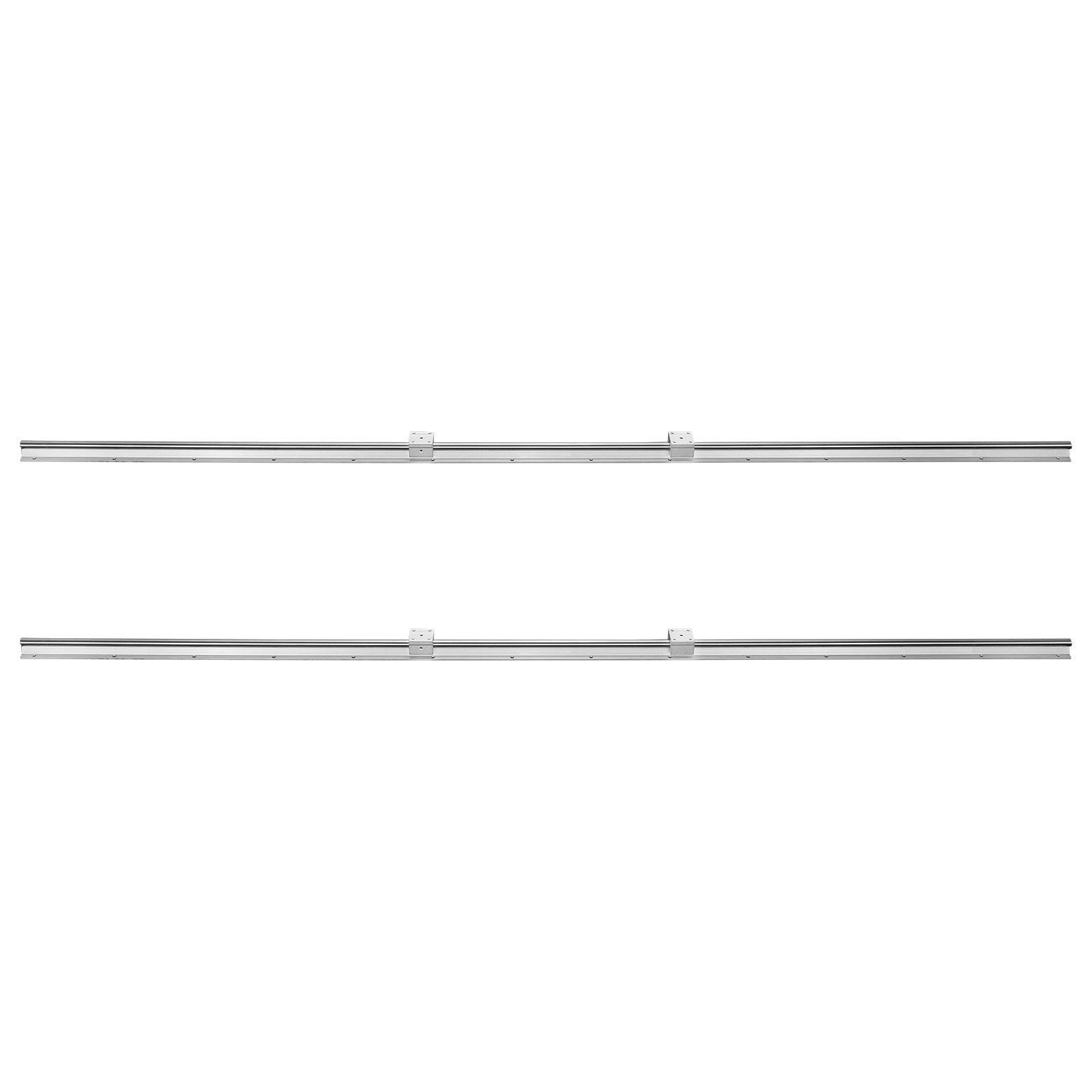 Linear Guide Rail Set, SBR20 2200mm, 2 PCS 86.6 in/2200 mm SBR20 Guide Rails and 4 PCS SBR20UU Slide Blocks, Linear Rails and Bearings Kit for Automated Machines DIY Project CNC Router Machines.