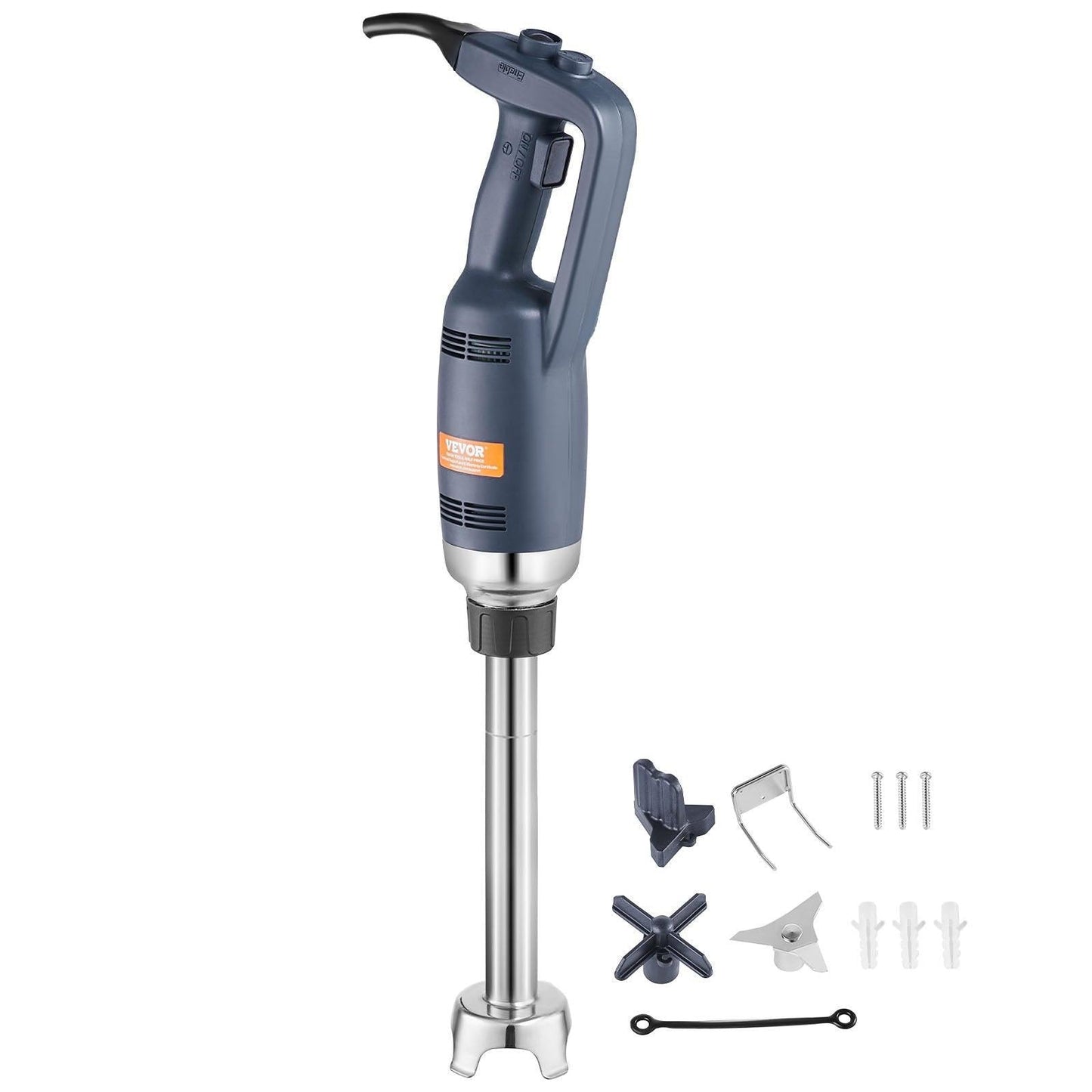 Commercial Immersion Blender, 350W Heavy Duty Hand Mixer, 12 inch Stepless Variable Speed Mixer with Stainless Steel Blade, Multi-Purpose Portable Mixer for Soup, Sauces, Mashed Potatoes, Cream.