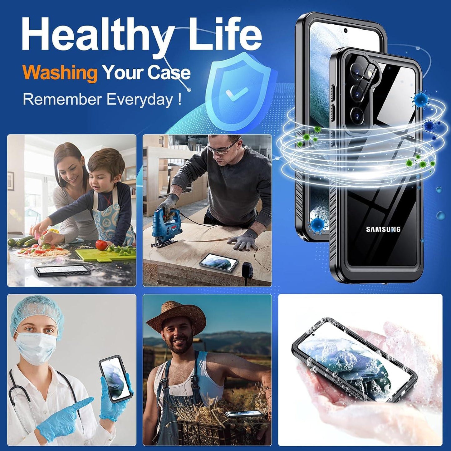 Samsung Galaxy S21 Plus Waterproof Case.