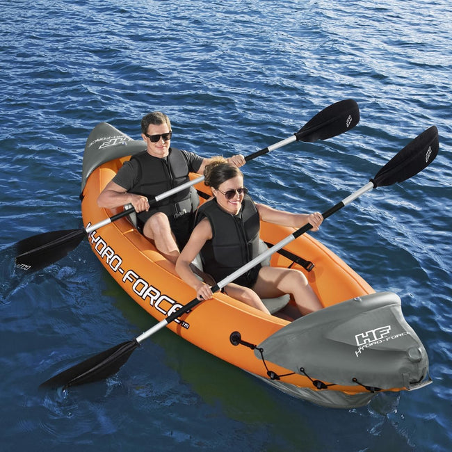 Bestway 3.21m x 1.00m Rapid X2 Kayak for 2 with Hand Pump, Paddles, Seats, Fins and Storage Bag Two Seater Main Image