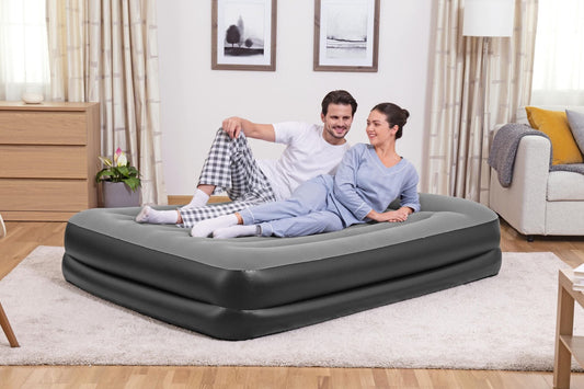 Bestway 2.03m x 1.52m x 46cm Tritech Air Mattress Queen Built-in AC pump.