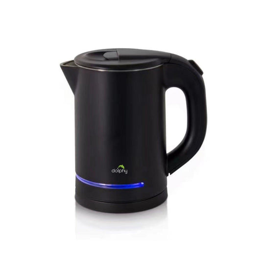 0.8L Electric Kettle Matt Black With Light Design.