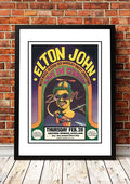 Elton John ‘Western Springs’ Auckland, NZ Concert Poster 1971 - Framed A3