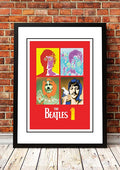 The Beatles ‘1’ In Store Promotional Poster 2000 - Framed A4