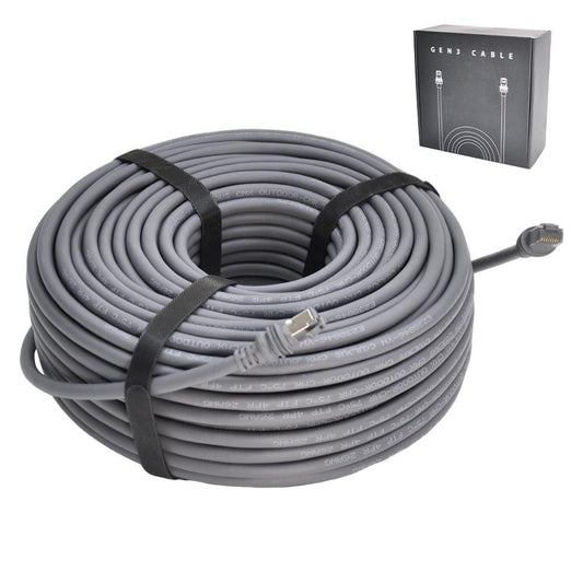 46M/150FT Replacement Gen 3 Cable 26AWG for Starlink Rectangular Satellite V3 Waterproof Weatherproof High Speed Supports Bandwidths up to 1200Mbps Gray.