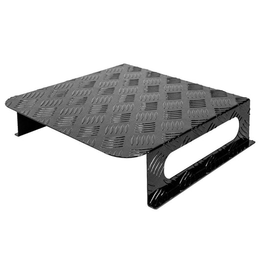 Diesel Tank Cover Double Side Sight Gauge Below Cut for Fuel Pick Up 10/15 L Tank Black Aluminium Alloy Checker Plate Fit Opening Protective Cover.