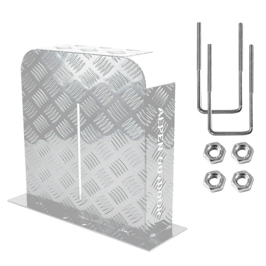 Alpen Outdoor Base Mount 2mm Thickness Aluminium Diesel Heater Fuel Tank Cover Left/Right for 10L 15L Fuel Tank Silver.