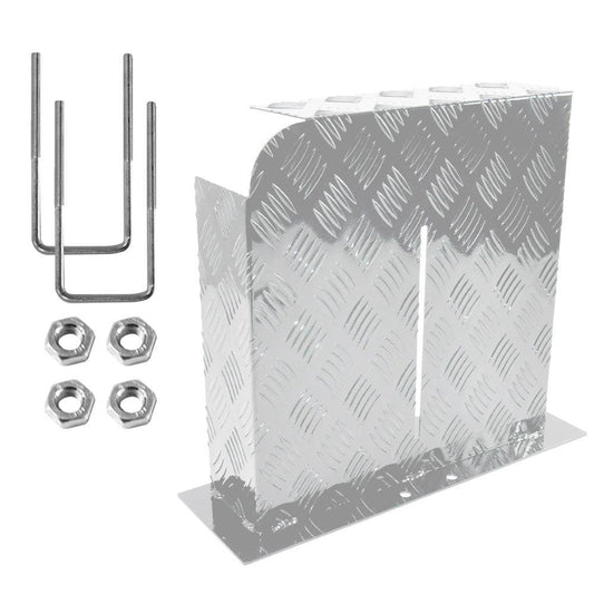 Alpen Outdoor Base Mount 2mm Thickness Aluminium Diesel Heater Fuel Tank Cover Left for 10L 15L Fuel Tank Silver.