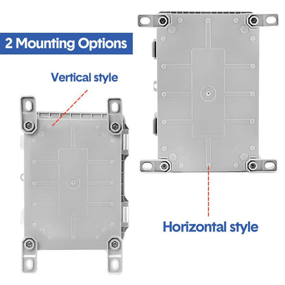 Electrical ABS Junction Box IP66 Waterproof Electrical Enclosure with Clear Hinged Cover and Mounting Plate for Electrical Project 30x20x17cm.