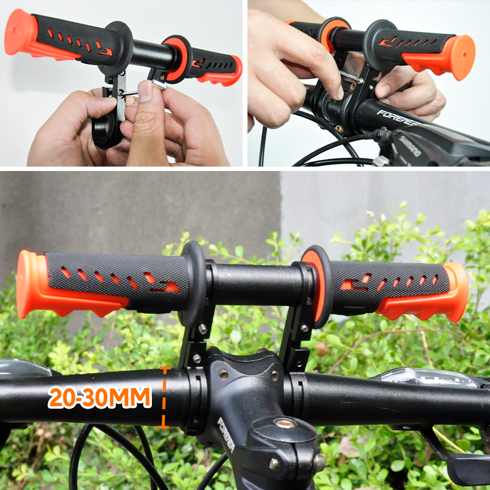 3 In 1 Kids Bike Mounted Front Seat Detachable With Handlebar Foot Pedal Bicycle Seat for Children 1-8 Years Compatible with All Adult Mountain Bikes.