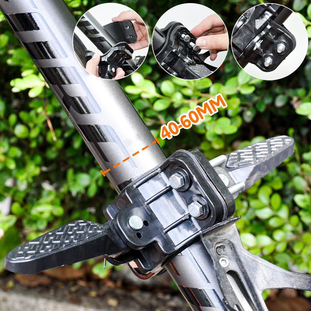 3 In 1 Kids Bike Mounted Front Seat Detachable With Handlebar Foot Pedal Bicycle Seat for Children 1-8 Years Compatible with All Adult Mountain Bikes.