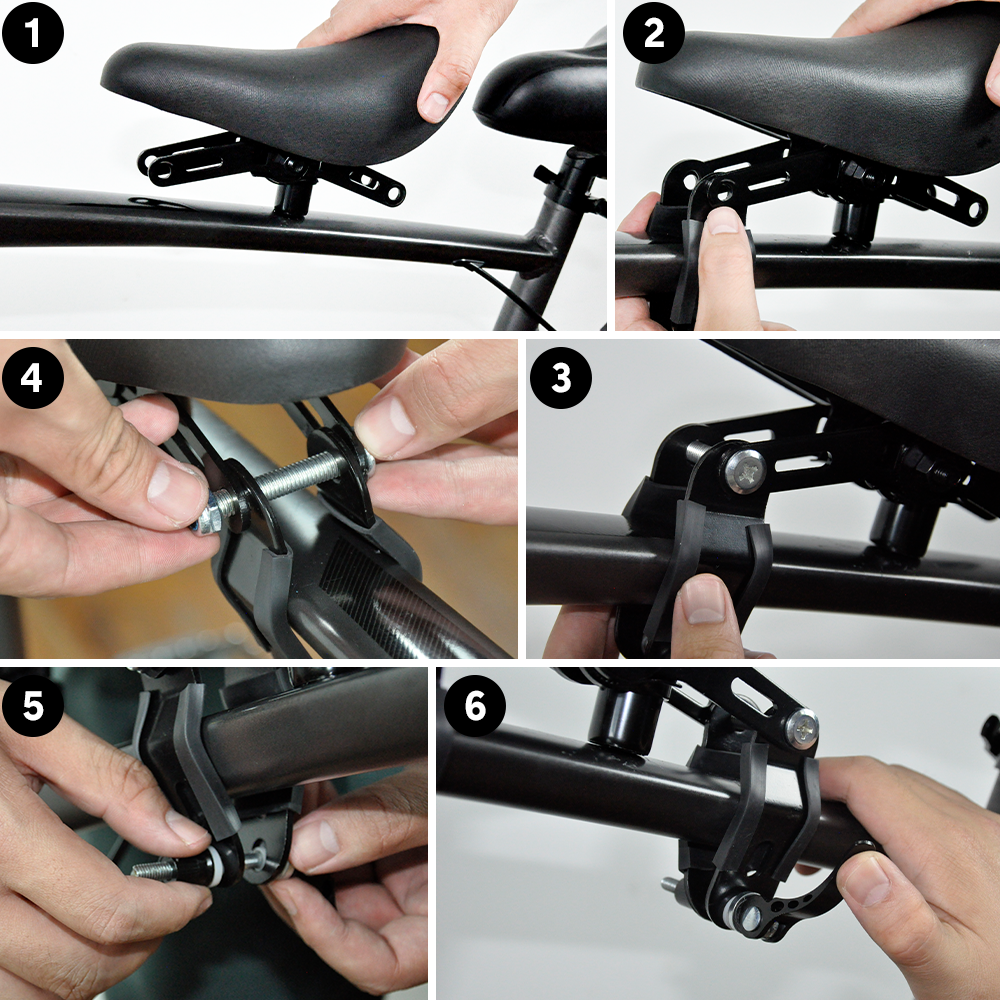 3 In 1 Kids Bike Mounted Front Seat Detachable With Handlebar Foot Pedal Bicycle Seat for Children 1-8 Years Compatible with All Adult Mountain Bikes.