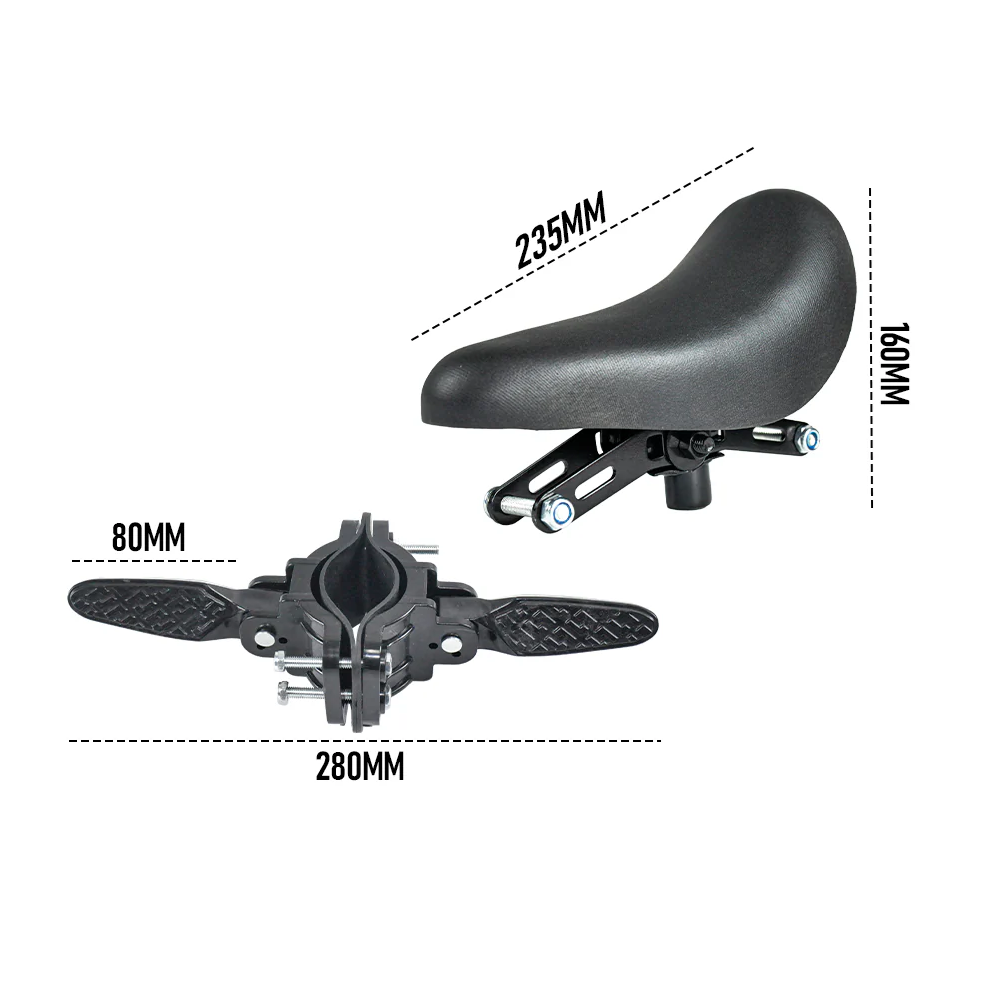 3 In 1 Kids Bike Mounted Front Seat Detachable With Handlebar Foot Pedal Bicycle Seat for Children 1-8 Years Compatible with All Adult Mountain Bikes.