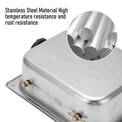 8L Petrol Fuel Tank Stainless Steel Diesel Fuel Tank Portable Diesel Container Backup Petrol Storage Tank For Truck Van External Fuel Tank.