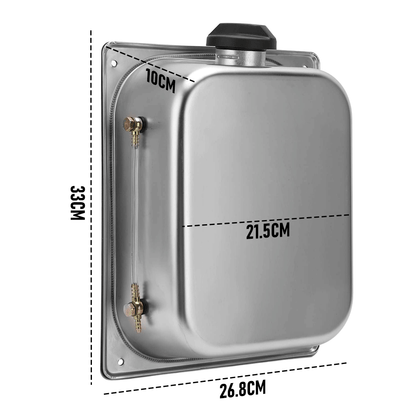 8L Petrol Fuel Tank Stainless Steel Diesel Fuel Tank Portable Diesel Container Backup Petrol Storage Tank For Truck Van External Fuel Tank.