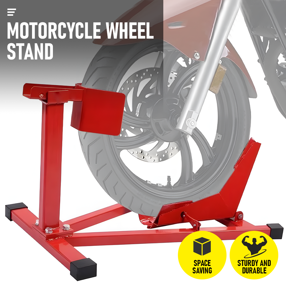 Heavy-Duty Motorcycle Motorbike Front Wheel Chock Lift Stand Vehicle Wheel Chock Clampsfor Trailer Transport 15"-21" Tires Standard Motorcycles.