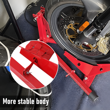 Heavy-Duty Motorcycle Motorbike Front Wheel Chock Lift Stand Vehicle Wheel Chock Clampsfor Trailer Transport 15"-21" Tires Standard Motorcycles.